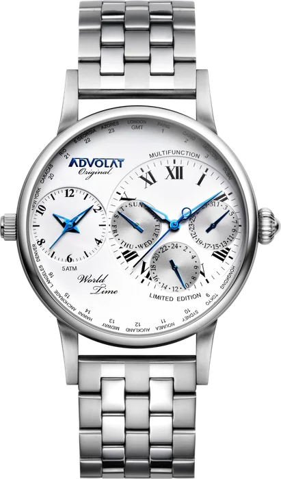 Oversized watch WORLD TIME 86003/1-M2