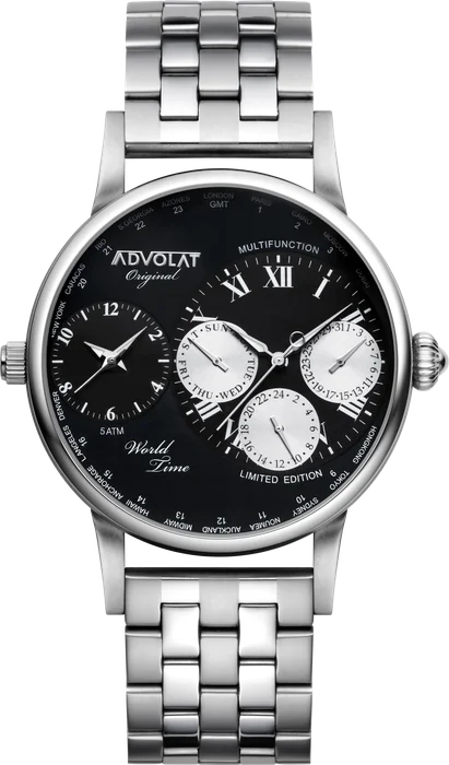 Oversized watch WORLD TIME 86003/2-M2