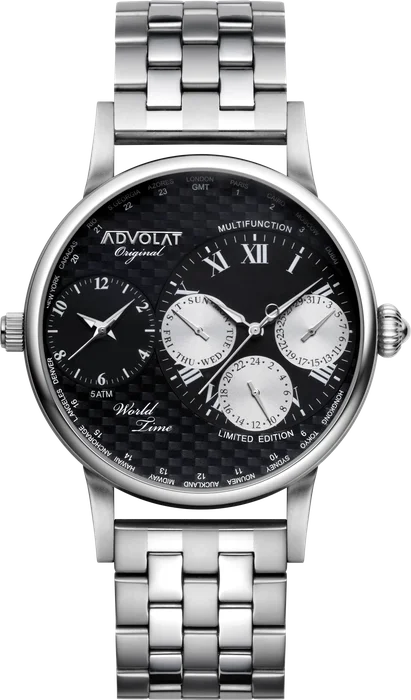 Oversized watch WORLD TIME 86003/2C-M2